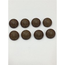 Karan Tuhafiye Trençkot Düğmesi 8 Li Set Kahve Eskitme 2 cm