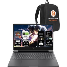 HP Victus 16 AMD Ryzen 7 7840HS 24GB 2TB SSD RTX4060/8GB 144Hz 16.1" FHD FDOS Taşınabilir Bilgisayar & PER4 Çanta 892P8EAPN328