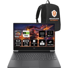 HP Victus 16 AMD Ryzen 7 7840HS 48GB 2TB SSD + 2TB SSD RTX4050/6GB 144Hz 16.1" FHD W11P Taşınabilir Bilgisayar & PER4 Çanta 892P9EAPN433