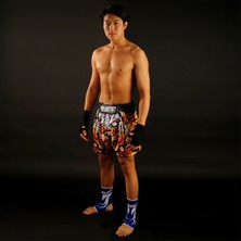 Tuff Muay Thai Boxing Shorts Orange Roaring Tiger