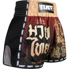 Tuff Muay Thai Boxing Shorts New Retro Style Yant Narai Turning The Land