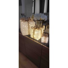 Kordelya Design Yılbaşı Ağacı Altı LED Işıklı 3lü Kutu