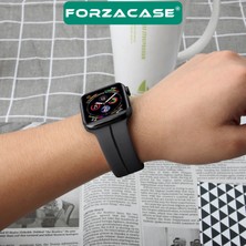 Forzacase Apple Watch Ultra 2 Manyetik Tokalı Silikon Kordon Kayış + Ekran Koruma Filmi