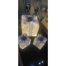 Kordelya Design Yılbaşı Ağacı Altı3lü LED Işıklı Kutu