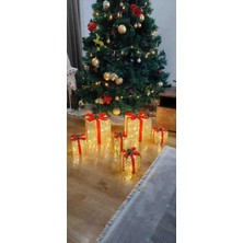 Kordelya Design Yılbaşı Ağacı Altı 6 Lı LED Işıklı Kutu