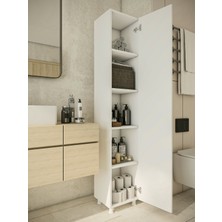 Montenero Çok Amaçlı Dolap Parlak Beyaz Banyo Dolabı