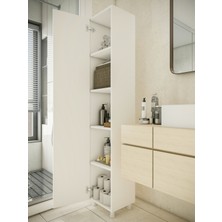 Montenero Çok Amaçlı Dolap Parlak Beyaz Banyo Dolabı