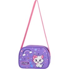 Waddell Lisanslı Lila Kedi Desenli Ilokul Sırt Çantası
