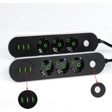 Ttt USB Yuvalı Üçlü Priz