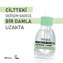 VITAYES Niacinamide %10 ve Hyalüronik Asit Cilt Gözenek Sıkılaştırıcı Cilt Bariyeri Güçlendirici Cilt Serumu 901