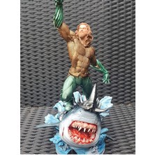 Turansoy Craft Aquaman Atlantis Hükümdarı Boyalı Figür 35 cm (Mega Boy)