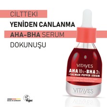 Vitayes Aha %10 Bha %2 Kırmızı Peeling Cilt Serumu ve Cadı Fındığı Glikolik Asit Yüz Toniği Cilt Bakım Seti