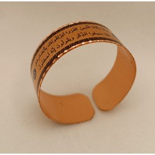 Duru Accessories Bakır Dualı ve Gül Motifli Bilezik