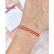 Atelier Çağla Ikili Kırmızı Ip Bileklik