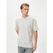Koton 4SAM10069HK Erkek T-Shirt Gri