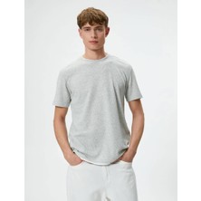 Koton 4SAM10065HK Erkek T-Shirt Gri