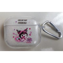 FirstModel Apple  3. Nesil Uyumlu Cheeky Baskı Şeffaf Silikon Kulaklık Kılıfı