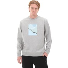 ESWTP0005 Esqudo Sweatshırt Prınt Erkek Sweatshirt Gri