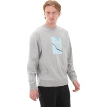 ESWTP0005 Esqudo Sweatshırt Prınt Erkek Sweatshirt Gri