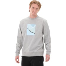 ESWTP0005 Esqudo Sweatshırt Prınt Erkek Sweatshirt Gri