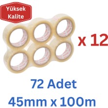 Fliqa 2011 Hotmelt Koli Bantı Şeffaf - 45MM x 100M - 72 Adet - 1 Koli