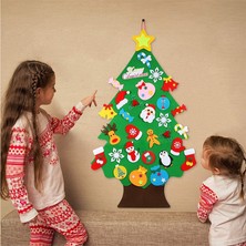 Pengfushop4 D Stili Çocuklar Dıy Süsleme ile Noel Ağacı Oyuncak Keçe Çocuk Ev Mutlu Noeller Noel Dekor Noel Baba Yeni Yıl Ağacı Noel Çocuk Hediyeleri (Yurt Dışından)