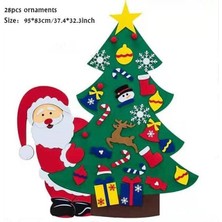 Pengfushop4 Bir Stil Geri Sayım Noel Baba Keçe Advent Takvimi Noel Ağacı Asılı Kolye Ev Partisi Süsler Hediyeler Için Noel Dekorasyonu (Yurt Dışından)