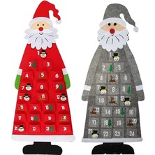 Pengfushop4 Bir Stil Geri Sayım Noel Baba Keçe Advent Takvimi Noel Ağacı Asılı Kolye Ev Partisi Süsler Hediyeler Için Noel Dekorasyonu (Yurt Dışından)