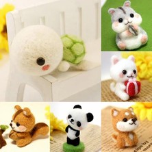Pengfushop4 A2 Stili 1 Adet Sevimli Hayvan Koleksiyonu Panda Sincap Kedi Penguen Bitmemiş Keçe Kiti Bebek Yün Keçe Poked Kitting Dıy Keçe Malzemeleri (Yurt Dışından)