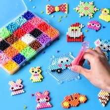 Pengfushop4 24 Renk 7200 Stili Sihirli Su Yapışkan Boncuk Oyuncaklar Dıy Aquabeads El Yapımı Boncuk Oyuncak Eğitici Bulmaca Çocuk Kız Erkek Için Hama Aqua Boncuk (Yurt Dışından)