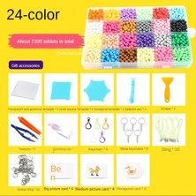 Pengfushop4 24 Renk 7200 Stili Sihirli Su Yapışkan Boncuk Oyuncaklar Dıy Aquabeads El Yapımı Boncuk Oyuncak Eğitici Bulmaca Çocuk Kız Erkek Için Hama Aqua Boncuk (Yurt Dışından)