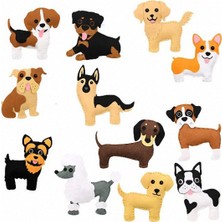 Pengfushop4 Köpek Stili Gökkuşağı Hayvanlar El Sanatları Kiti Orman Yaratıkları Dıy Dikiş Çocuklar Yeni Başlayanlar Için Peluş Hayvanlar Keçe Eğitici Dikiş Seti Çocuklar Sanat Oyuncak (Yurt Dışından)