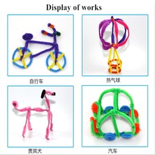 Pengfushop4 100 Adet Radom Renk Stili Et Eğitici Oyuncaklar Montessori Materyalleri Şönil Çocuk Çubukları Bulmaca Zanaat Renkli Boru Büküm Çubuk El Yapımı Dıy Oyuncaklar (Yurt Dışından)