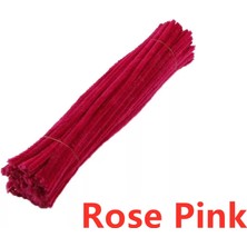 Pengfushop4 Gül Pembe 100 Adet Tarzı Çocuklar Yaratıcı Renkli Diy Peluş Şönil Çubukları Şönil Kök Boru Temizleyici Kaynaklanıyor Çocuklar Için Eğitici Oyuncaklar El Sanatları (Yurt Dışından)