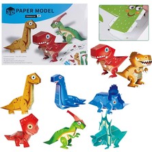 Pengfushop4 Uçak Tarzı Manuel Dıy 3D Origami Kağıt Hayvanlar Dinozor Robot Origami Oyuncaklar Çocuklar El Sanatları Oyuncak Kağıt Kesim Oyuncaklar Çocuklar Için Montessori Hediye (Yurt Dışından)