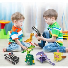 Pengfushop4 Uçak Tarzı Manuel Dıy 3D Origami Kağıt Hayvanlar Dinozor Robot Origami Oyuncaklar Çocuklar El Sanatları Oyuncak Kağıt Kesim Oyuncaklar Çocuklar Için Montessori Hediye (Yurt Dışından)