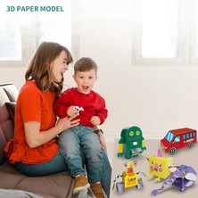 Pengfushop4 Uçak Tarzı Manuel Dıy 3D Origami Kağıt Hayvanlar Dinozor Robot Origami Oyuncaklar Çocuklar El Sanatları Oyuncak Kağıt Kesim Oyuncaklar Çocuklar Için Montessori Hediye (Yurt Dışından)