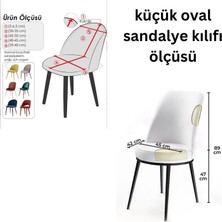 IYDGAH Kadife Sandalye Kılıfı Retro Oval Sandalye Örtüsü Sandalye Koruma Tekli(Küçük İÇİN)35X45 Gri  Bir Adet Oval Sandalye örtüsü