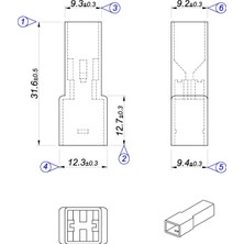 Mesa Konnektör Kılıfı - 1 Li Dişi Konnektör 10 Adet (KD3101)