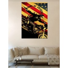 Owl Bag Sons Of Ananrchy Bayrak Fon Desenli Tasarım Duvar Halısı