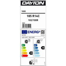 Dayton 185 R14C 102/100R Van Hafif Ticari Yaz Lastiği (Üretim Yılı: 2024)