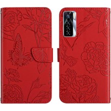 Bdt Shop Tecno Camon 17 Pro Çiçekler ve Kelebekler Anti-Damla Koruma Için Kılıf (Yurt Dışından)