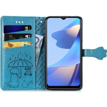 Bdt Shop Oppo A16 Flip Kapak Için Kılıf Karikatür Hayvanlar Darbeye Kısa Kayış Kılıf (Yurt Dışından)