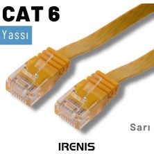 IRENIS 2 Metre Cat6 Kablo Yassı Ethernet Network Lan Ağ Internet Kablosu