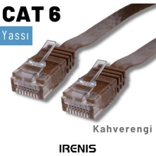 IRENIS 2 Metre Cat6 Kablo Yassı Ethernet Network Lan Ağ Internet Kablosu