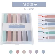 Mingjinshop3 Tuz Serisi Tarzı Et Yumuşak Ucu Fosforlu Açık Renk Kawaii Işaretleyici Kalem Dıy Fotoğraf Albümü Dergisi Floresan Kalem Öğrenci Kırtasiye (Yurt Dışından)