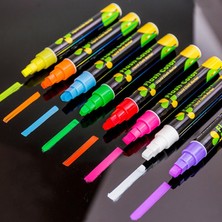 Mingjinshop3 Pembe Tarzı Silinebilir Renkli Fosforlu Kalemler LED El Yazısı Floresan Kalem Karatahta Kalem Işaretleyici Yaratıcı Grafiti Boya Kalemi Okul Kırtasiye (Yurt Dışından)
