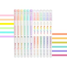 Mingjinshop3 6 Renk-E Stili Marker Kalem Seti Pastel Fosforlu Çift Ucu Marcadores Dıy Dergisi Scrapook Okul Malzemeleri Kırtasiye (Yurt Dışından)