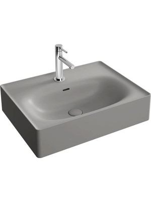 VitrA 7241B476-0001 Equal Lavabo, Mat Taş Gri, 60 cm