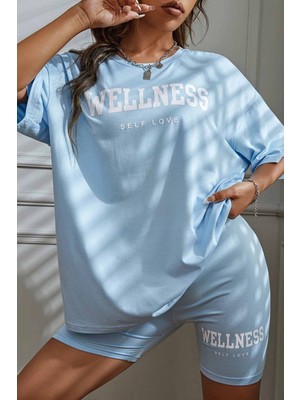 Merry See Wellness Baskılı Soft Kısa Kollu Şortlu Alt Üst Takımı